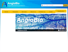 Tablet Screenshot of angiobio.com